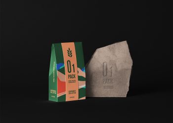 Herbal Paper Bag Packaging Mockup