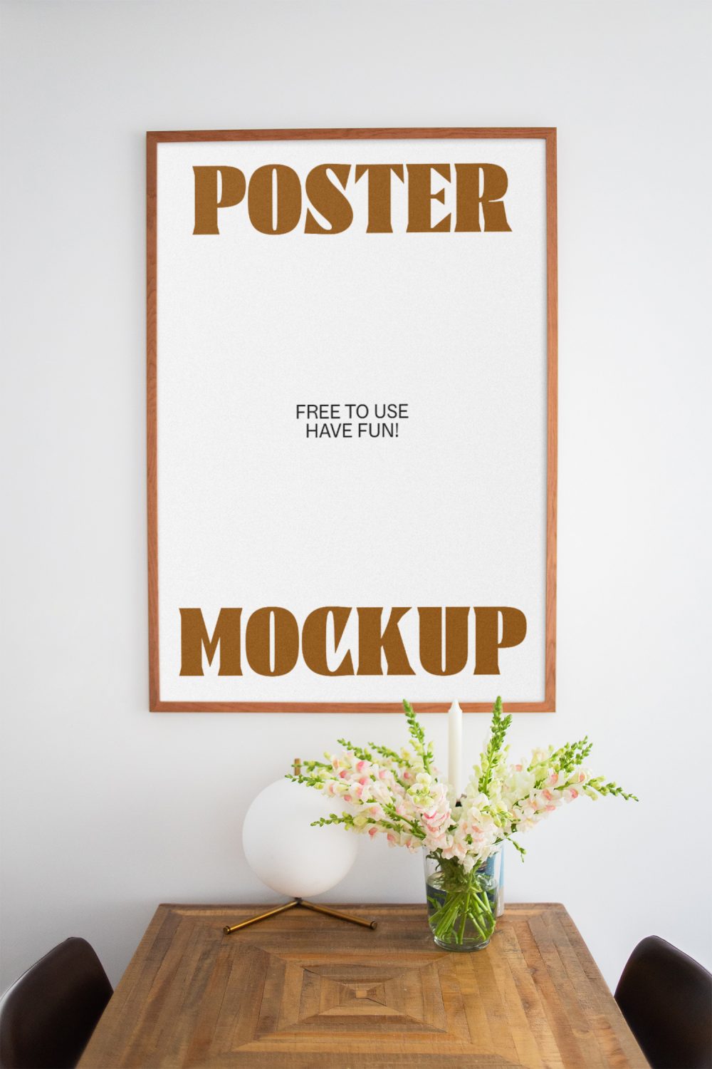 Living Room Poster PSD Mockup