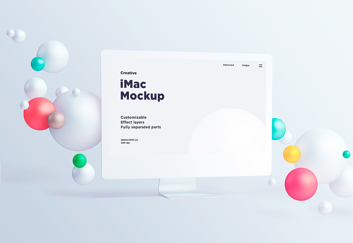 iMac White Mockup