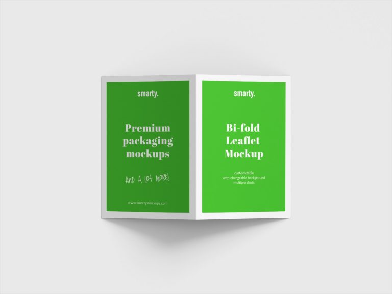 Bi Fold Leaflet Free Mockup | Free Mockup World