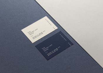 Business Card on a Paper Plane Mockup