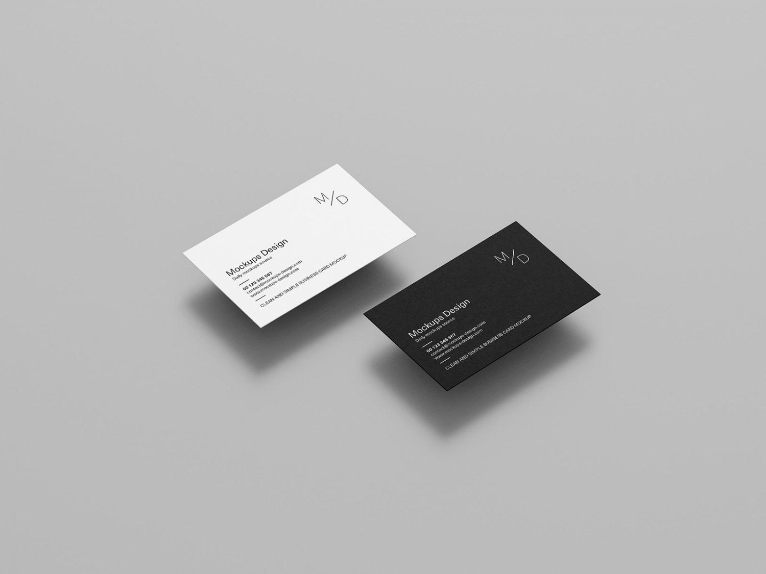 Clean Business Cards Mockup