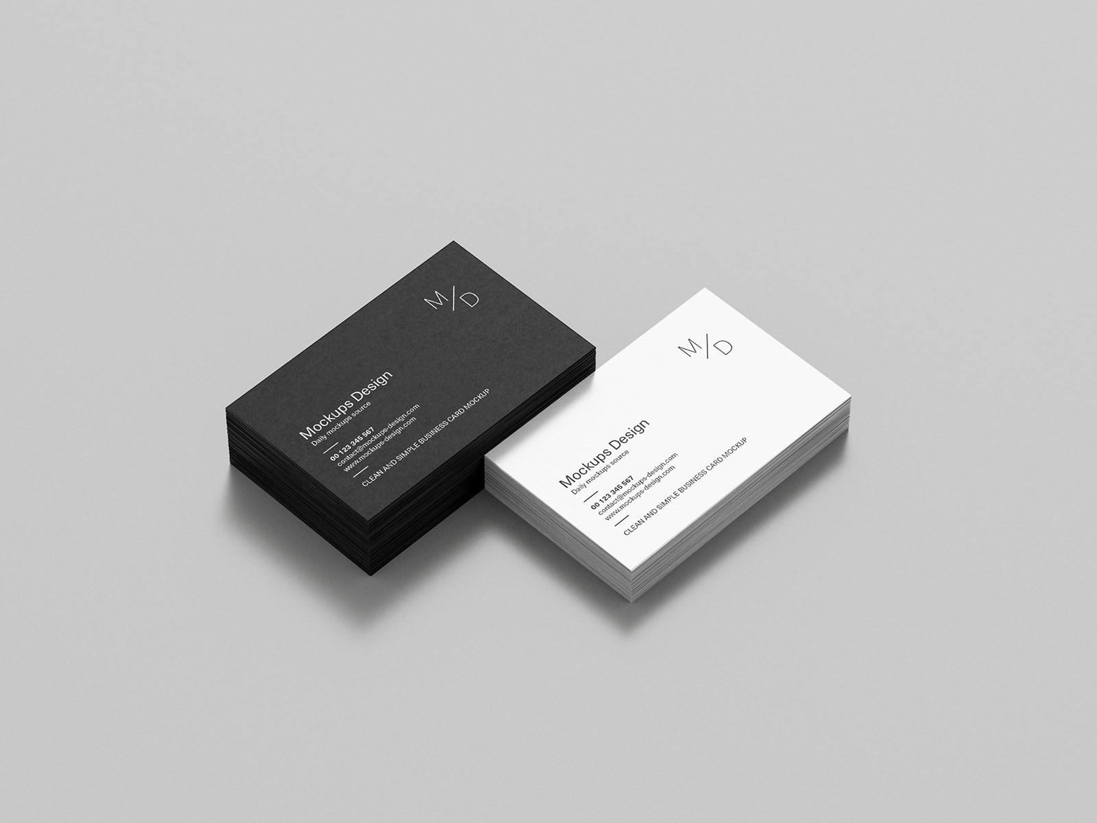Clean Business Cards Mockup