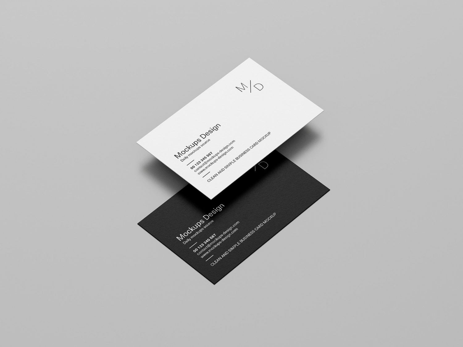 Clean Business Cards Mockup