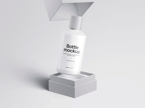 Free Cosmetic Bottle PSD Mockup