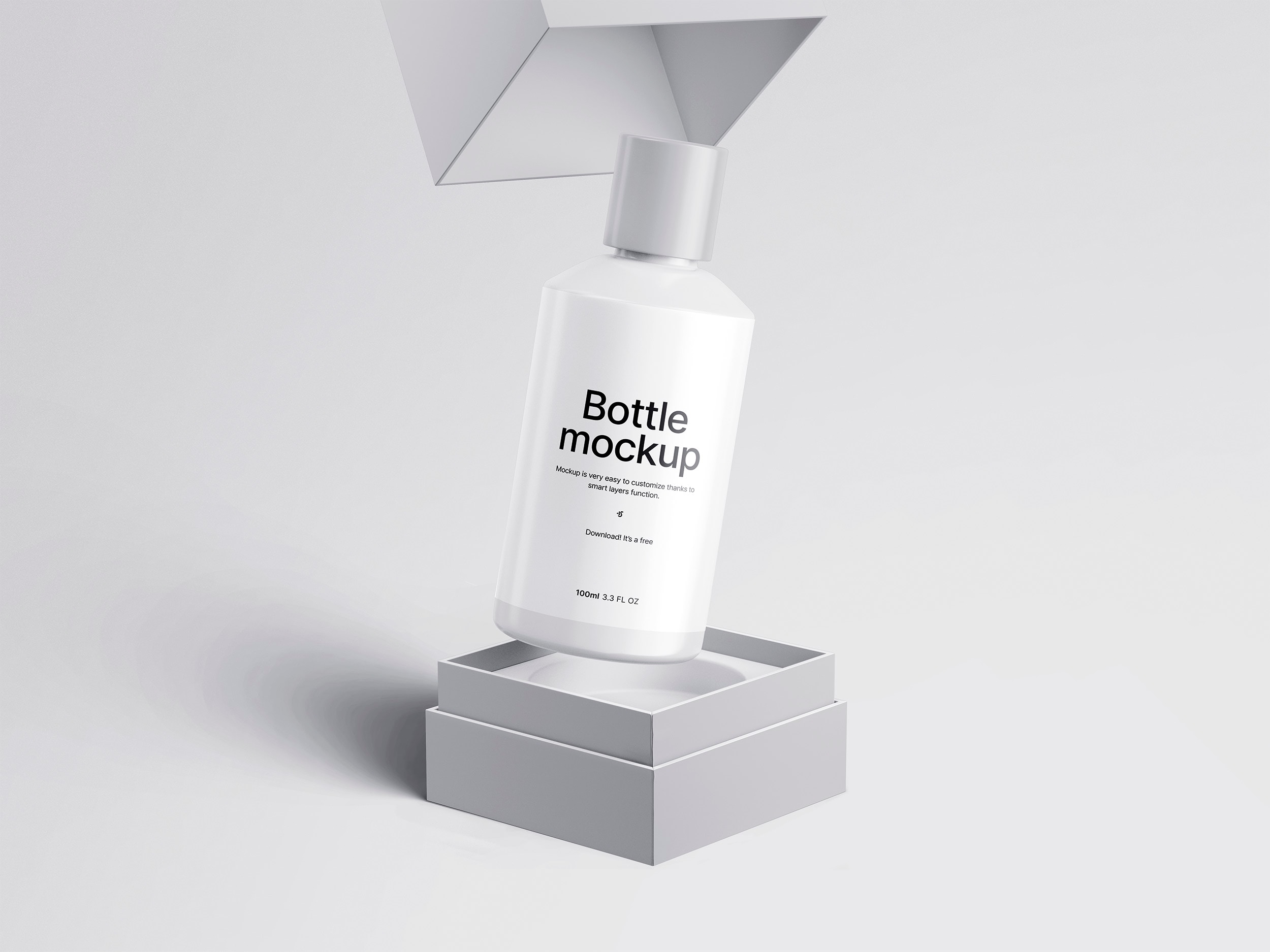 Free Cosmetic Bottle PSD Mockup