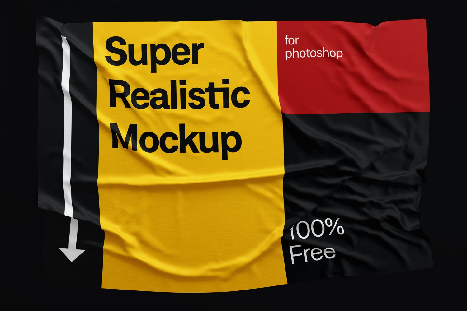 Free Fabric Wrinkled Mockup