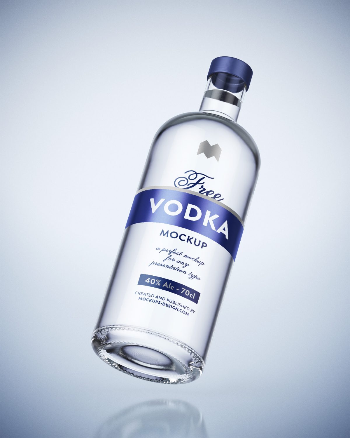 Free Vodka Bottle Mockup