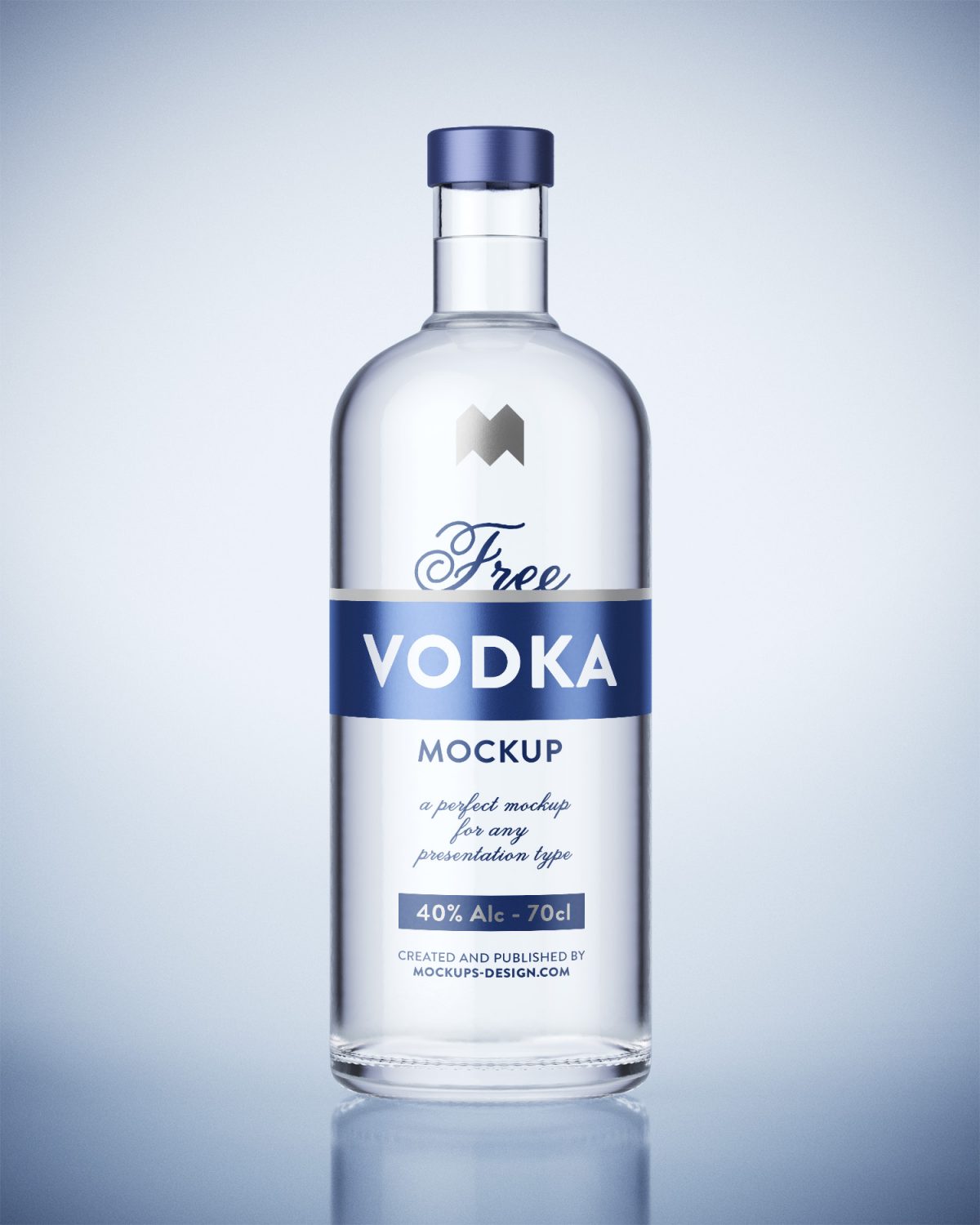 Free Vodka Bottle Mockup