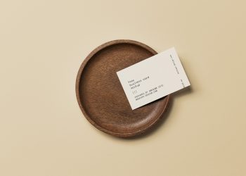 Business Card in a Bowl Mockup