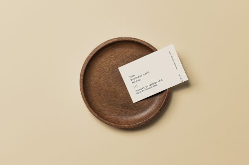 Business Card in a Bowl Mockup