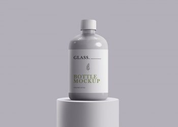 Glass Bottle Mockup