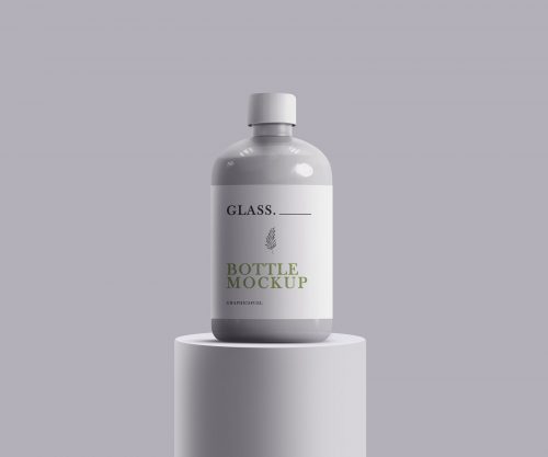 Glass Bottle Mockup