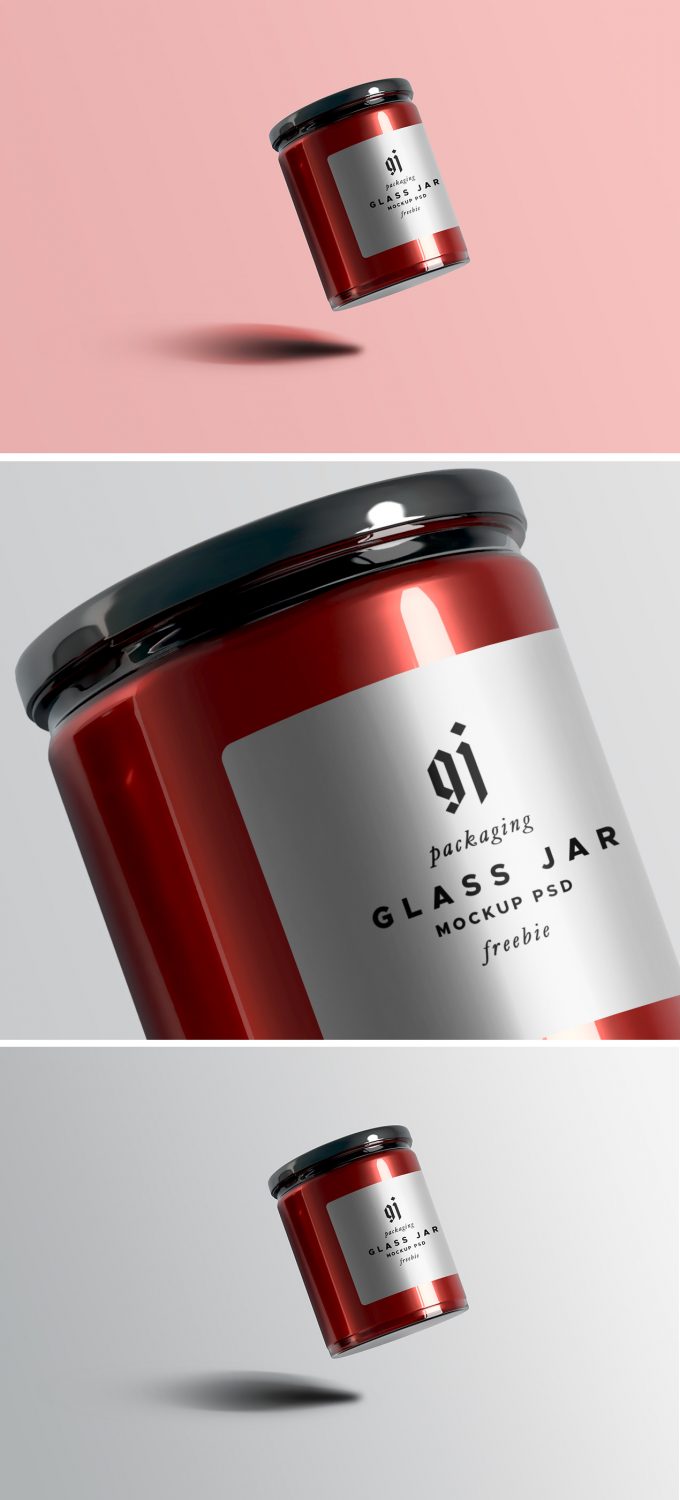 Glass Jar Mockup PSD