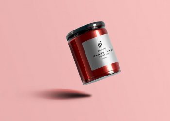 Glass Jar Mockup PSD