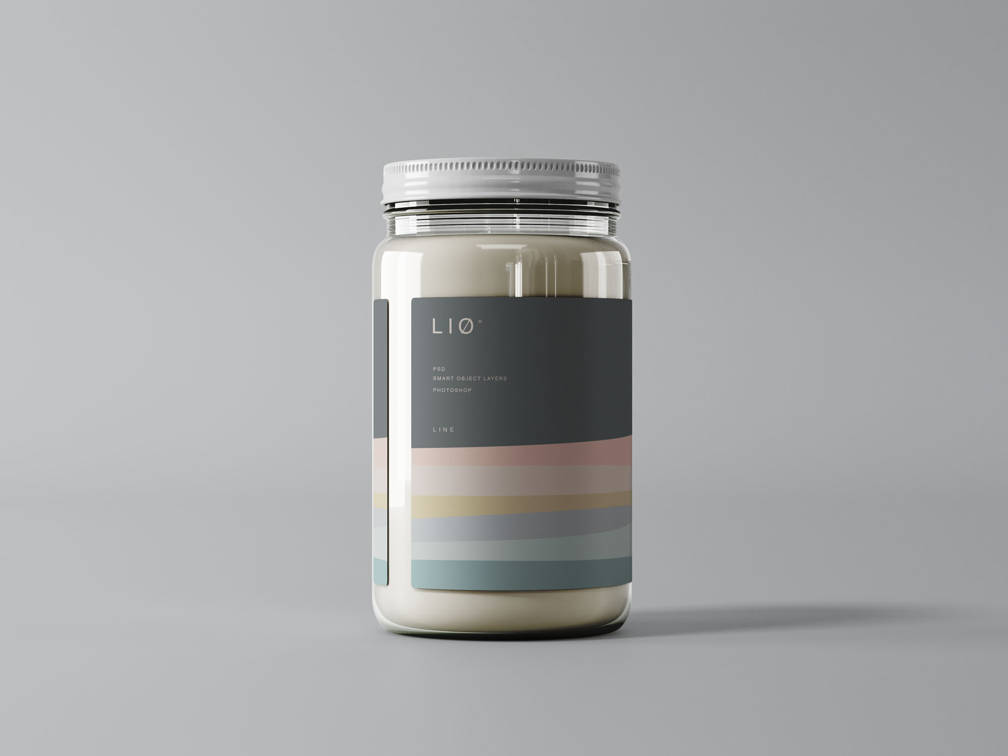 Glass Jar with Label Mockup