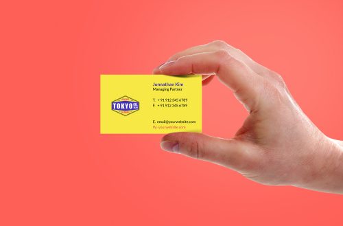 Hand Holding Business Card