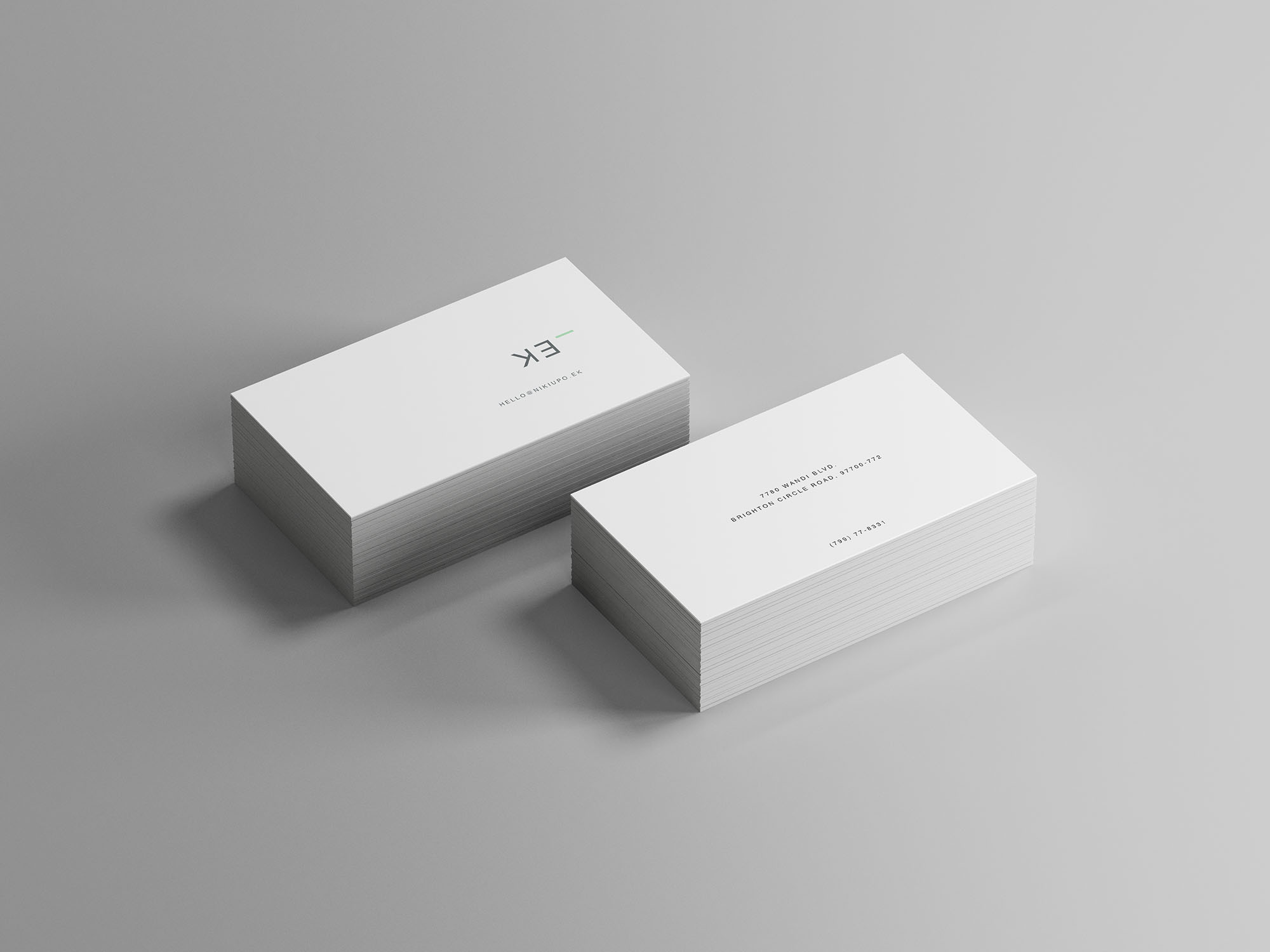 Isometric Business Card Mockup