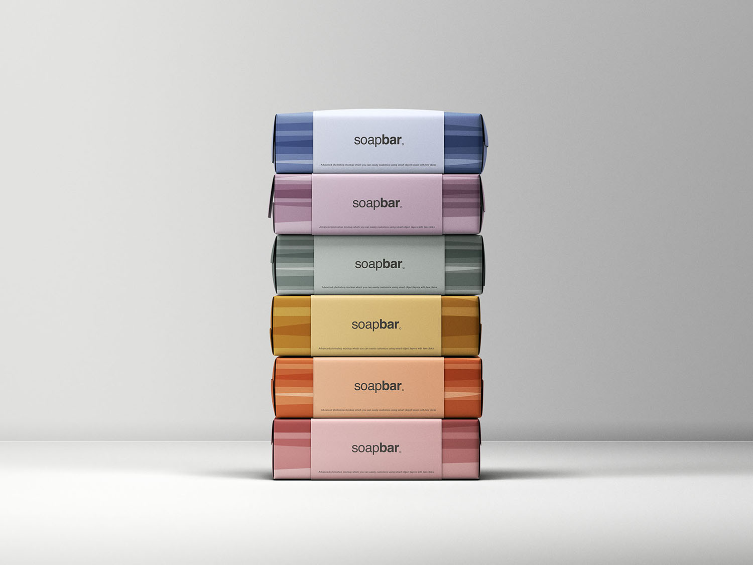 Stacked Soap Bars Packaging Mockup