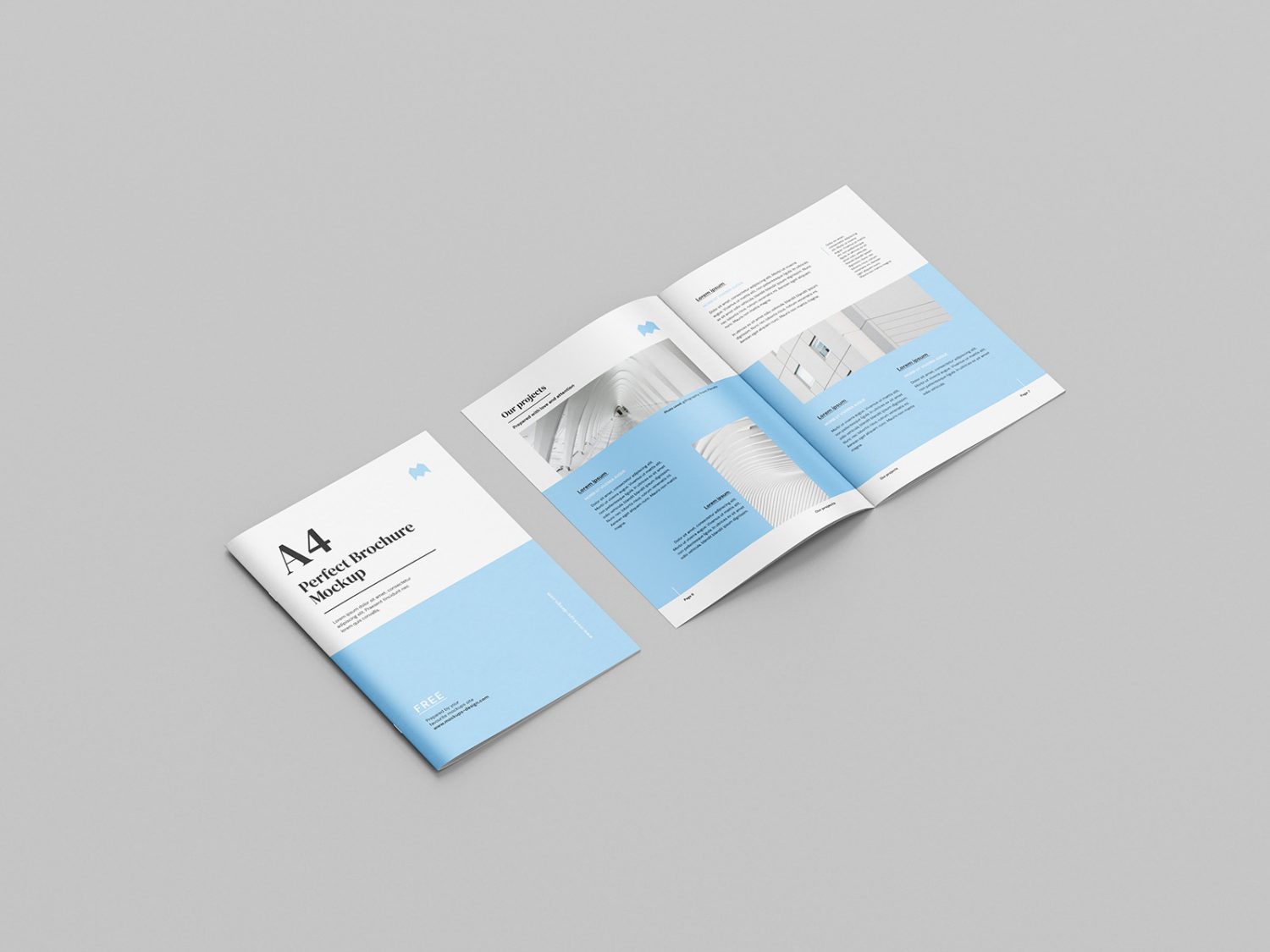 Thin A4 Brochure Mockup