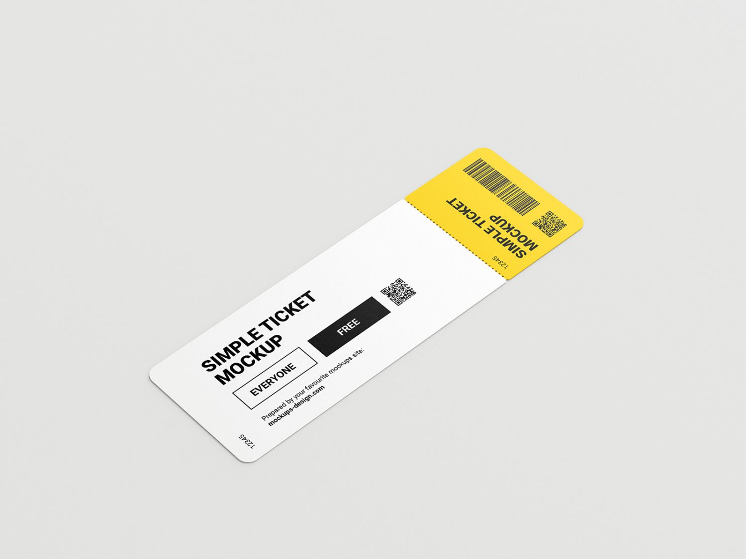 Ticket Mockup Free Font