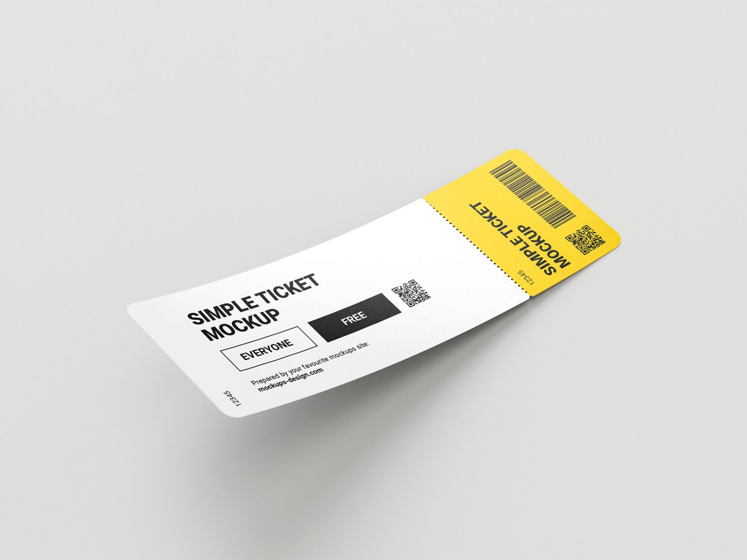 Ticket Mockup Free Font