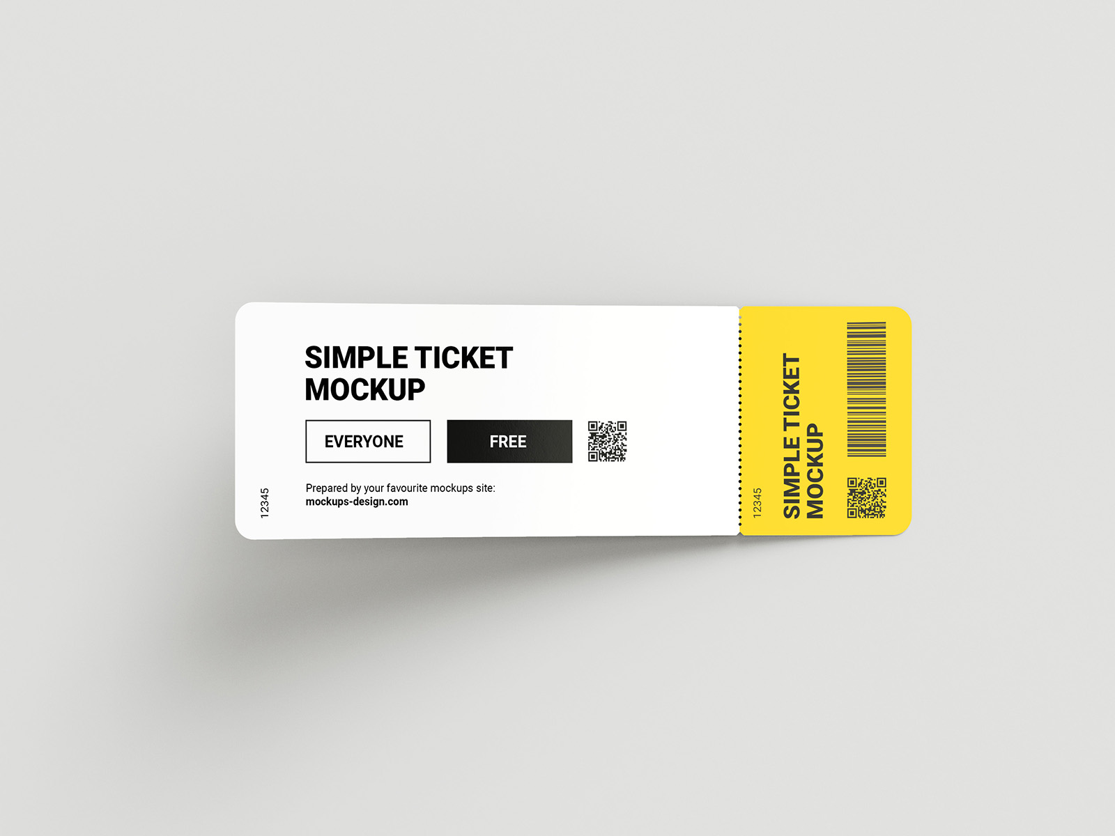 Ticket Mockup Free Font