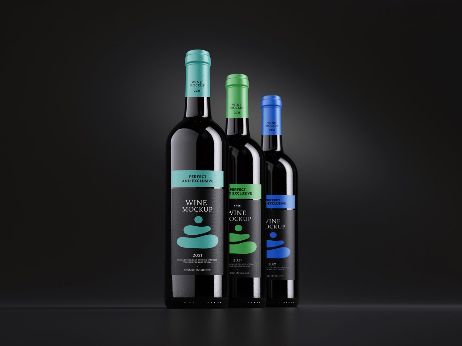 Wine Bottles Mockup