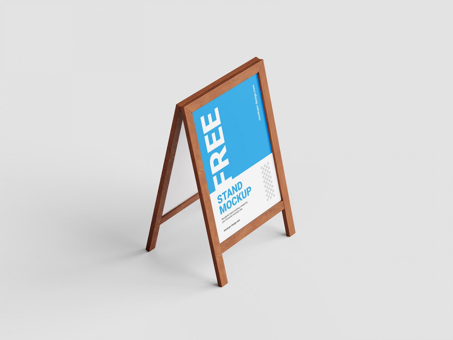 Wooden Stand Chalkboard Free Mockup