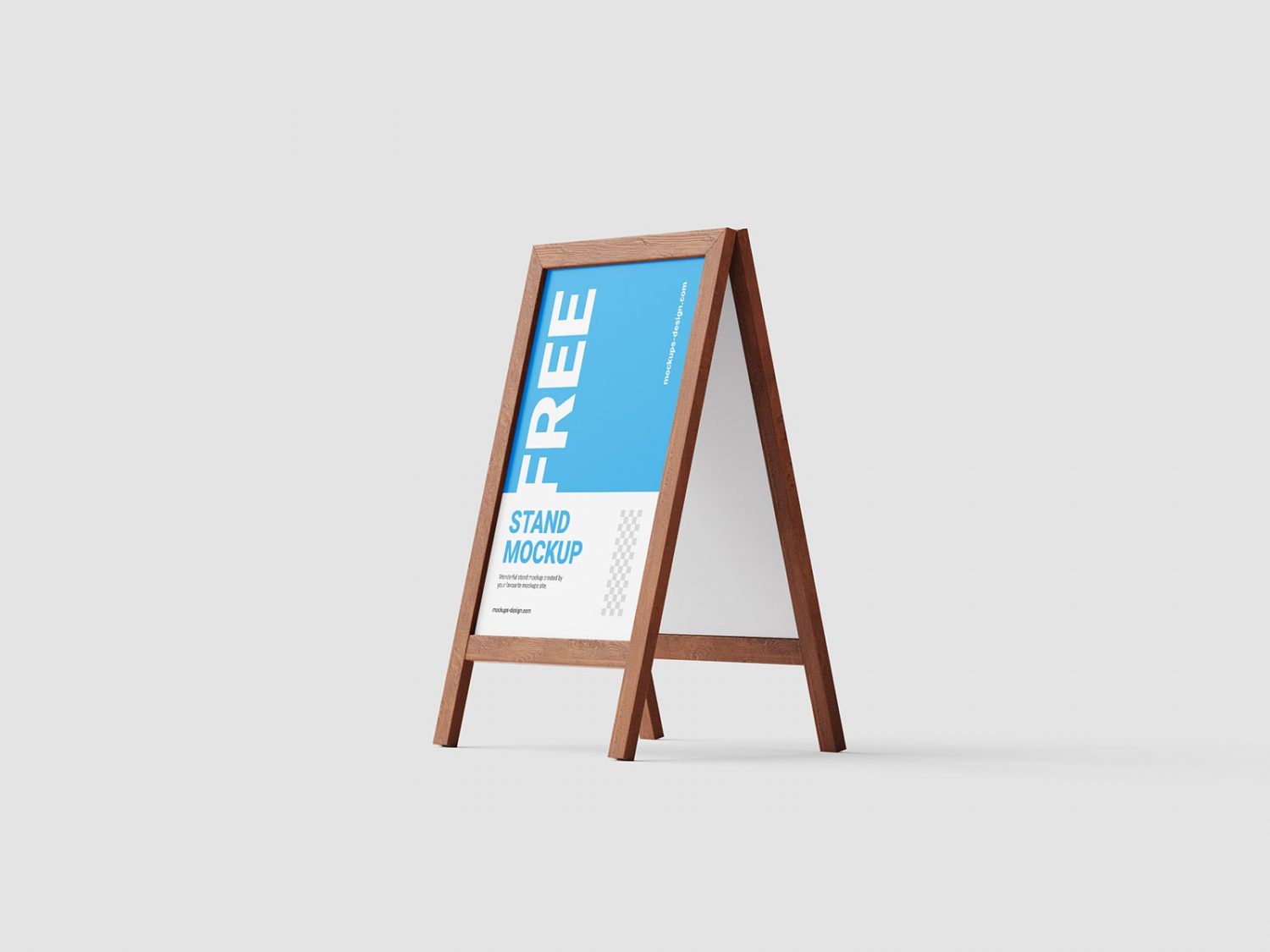 Wooden Stand Chalkboard Free Mockup