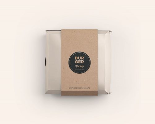 Burger Box Package Mockup