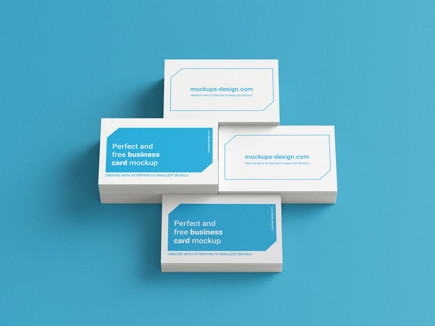 Business Cards Stack Mockup