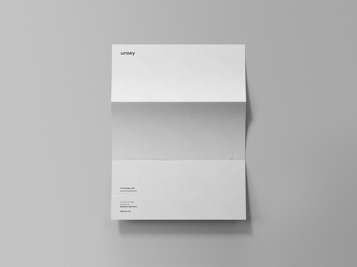 Folded Letter Mockup