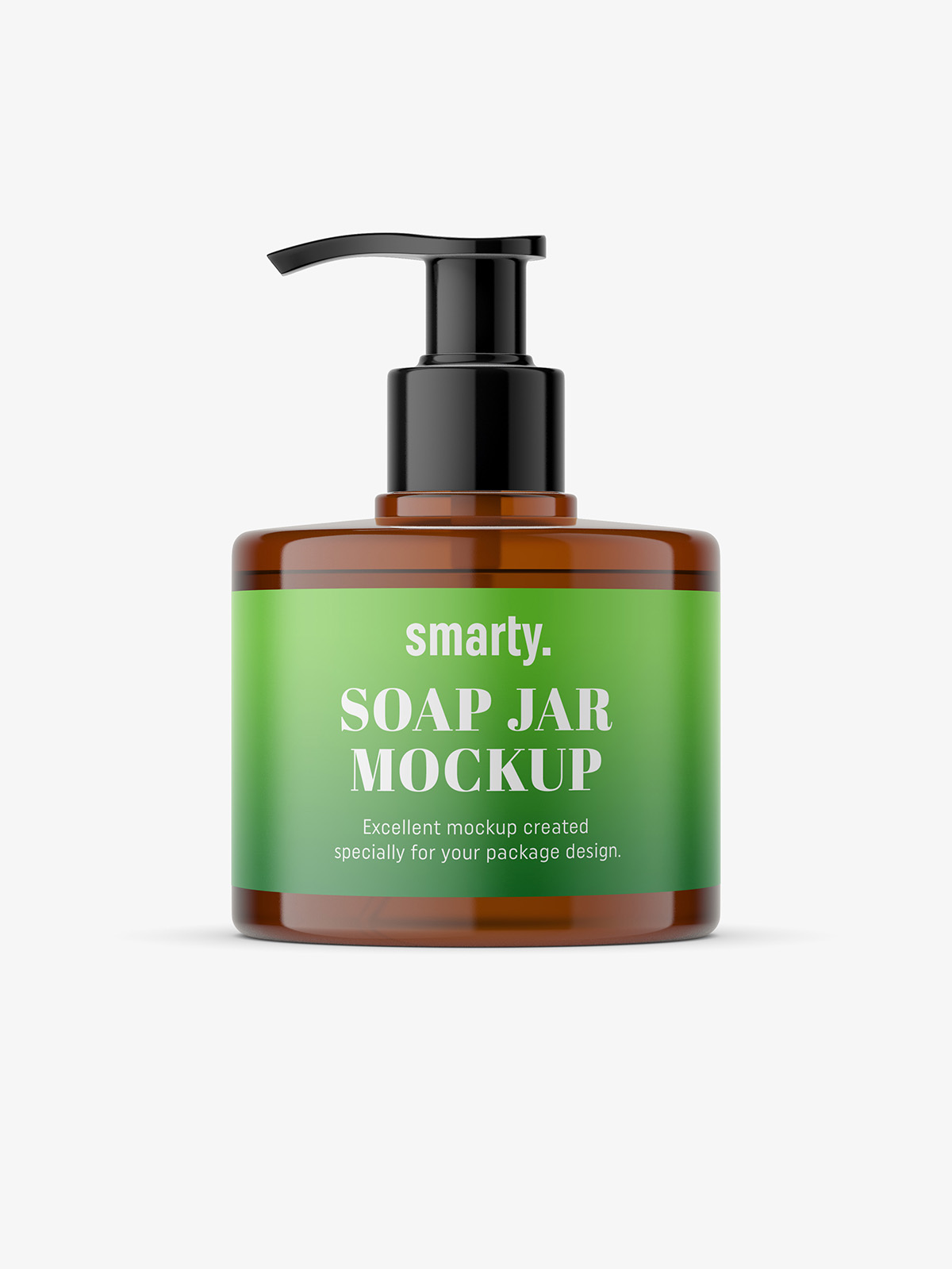 Free Amber Soap Bottle Mockup