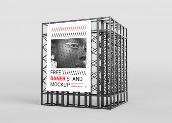 Free Banner Stand Mockup