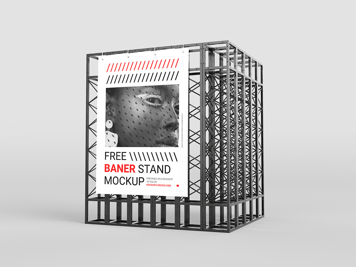 Free Banner Stand Mockup