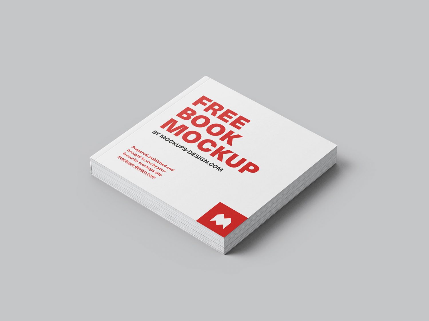 Free Book Mockup in Square Format