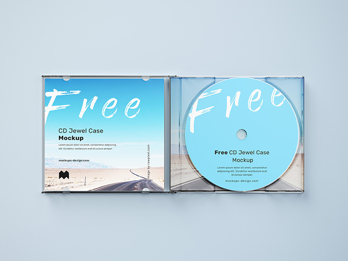 Free CD Jewel Case Mockup
