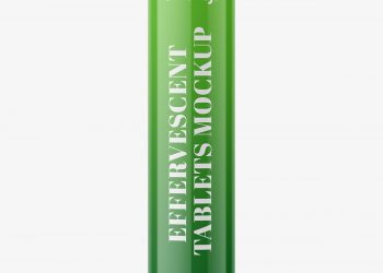Free Effervescent Tablet Tube Mockup