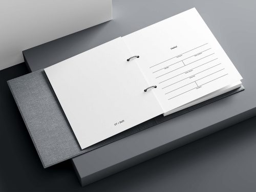 Free Minimalistic Planner Inserts Mockup