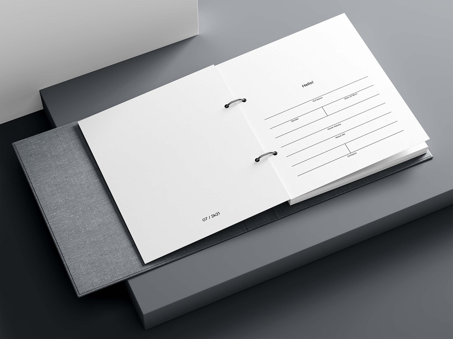 Free Minimalistic Planner Inserts Mockup