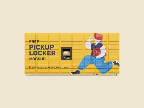 Free Pickup Locker Mockup