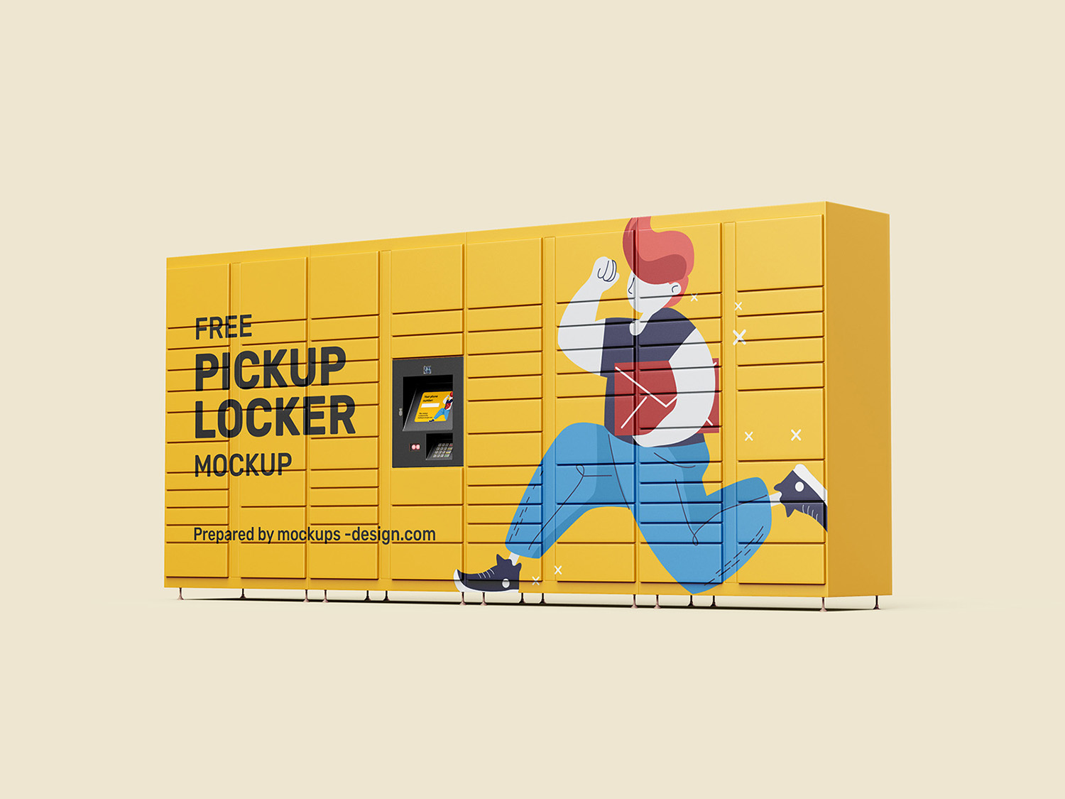 Free Pickup Locker Mockup