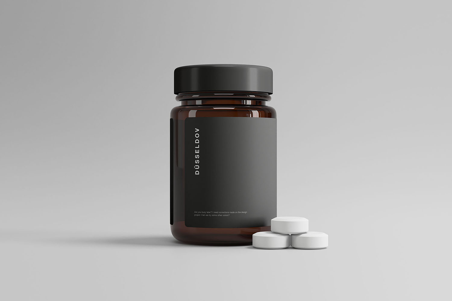 Free Pills Bottle Packaging Mockup