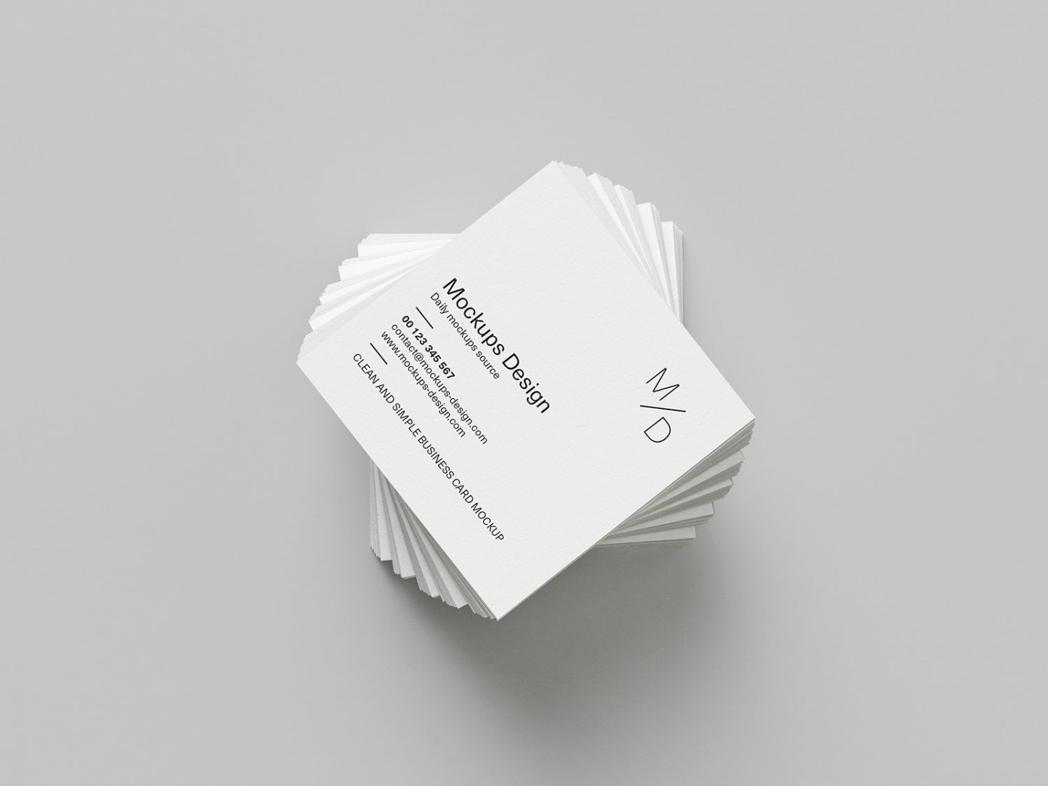 Free Square Business Card Mockup