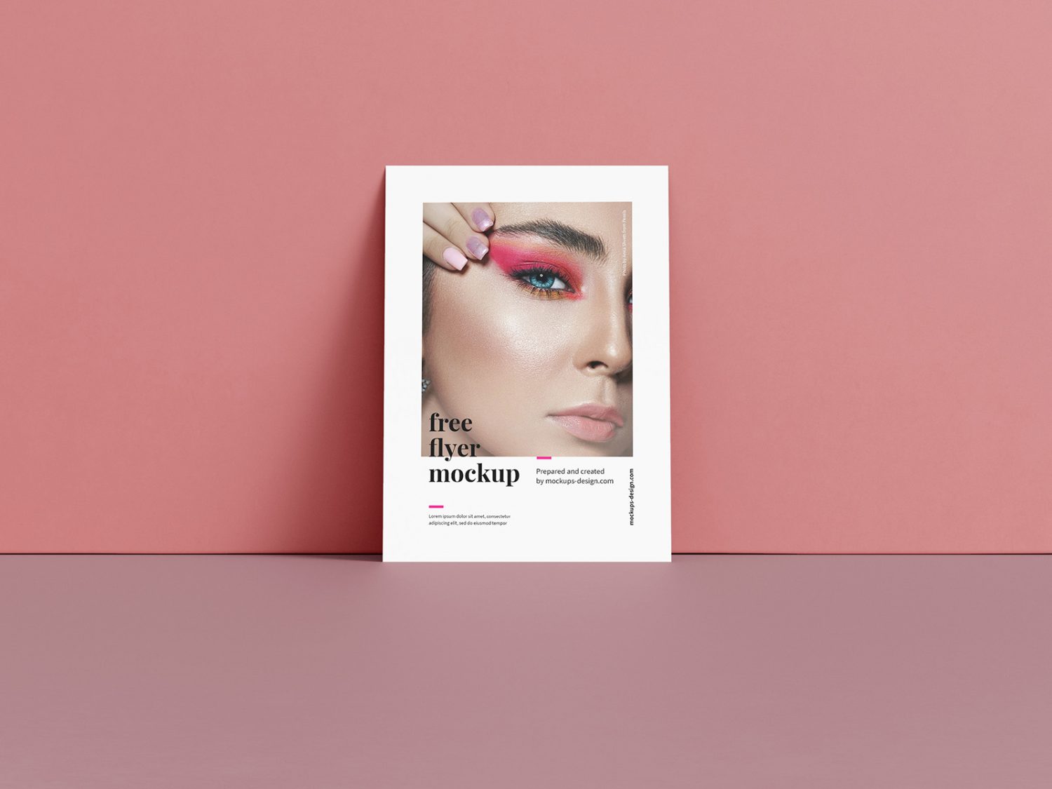 Free Standing A6 Flyer Mockup