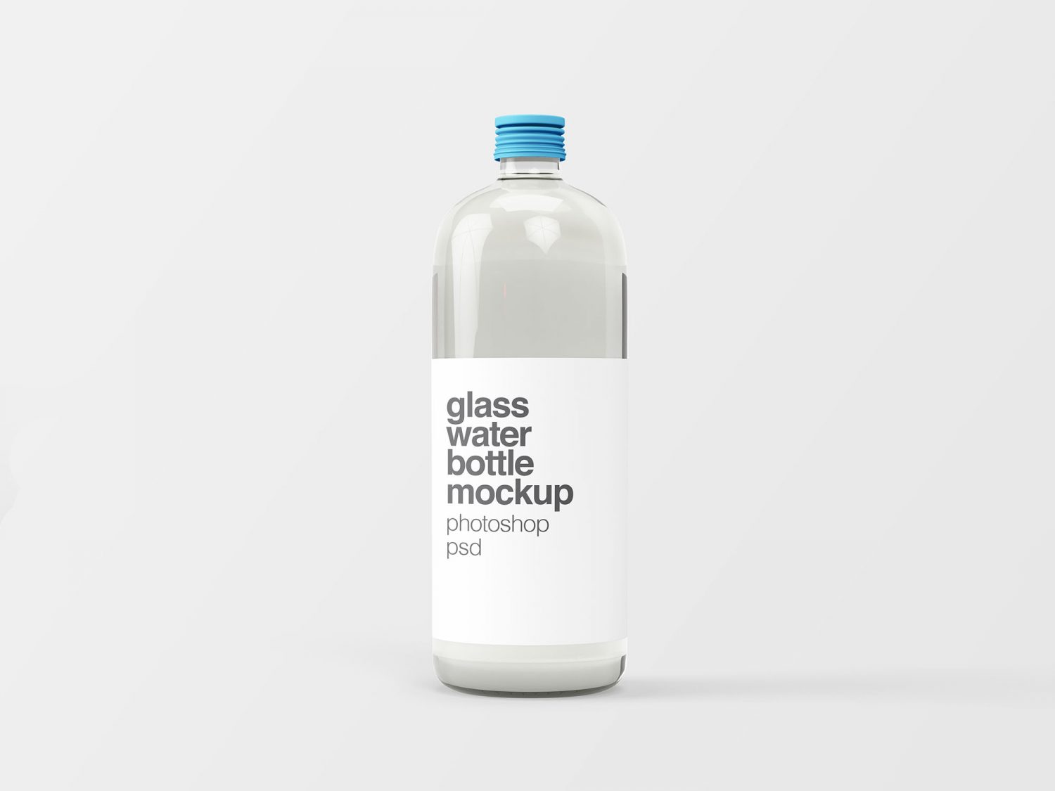 Glass Water Bottle Mockup