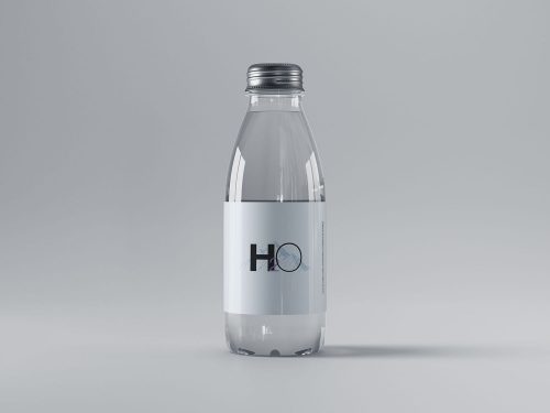 Mini Glass Water Bottle Mockup