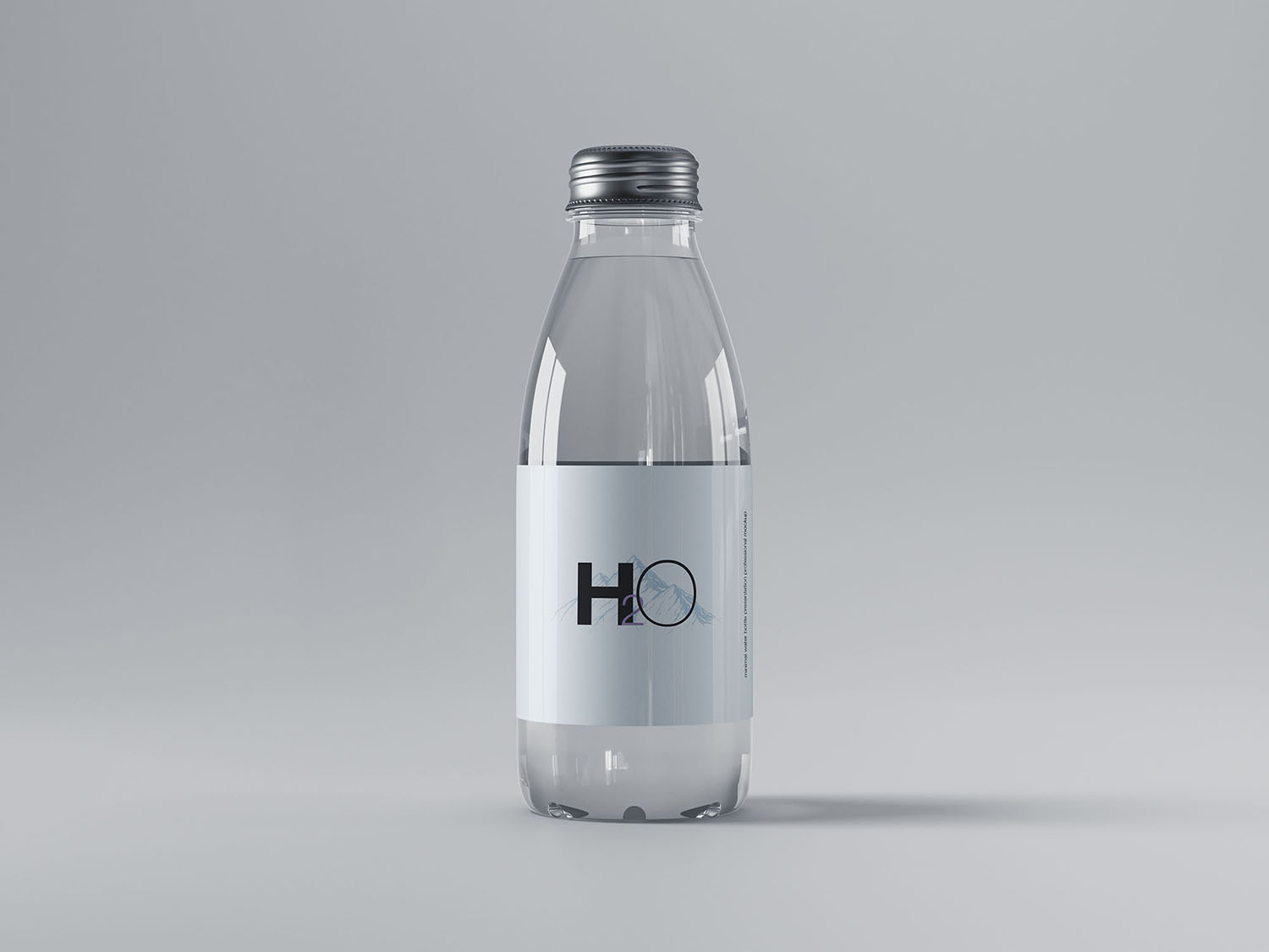 Mini Glass Water Bottle Mockup