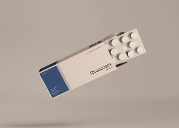 Pills Box Packaging Mockup